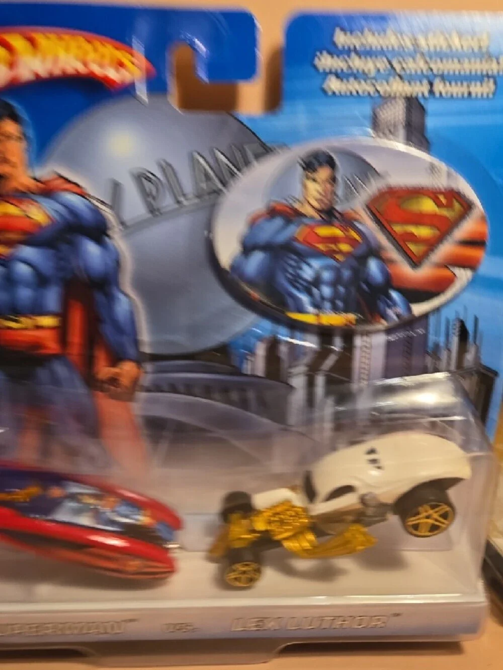 Hot Wheels Superman Twin Pack & Batman Batcycle Toy Vehicle -